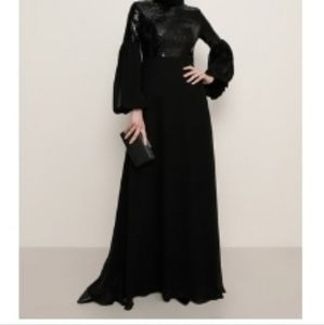 Brand new long black dress size XS